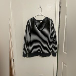 Black and white striped sweater